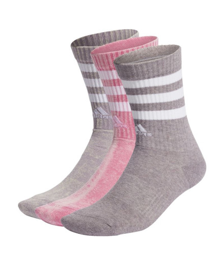 Chaussettes adidas 3 Bands Crew StoneWash Pink/Brown