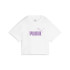 T-shirt Enfant Puma Girls Cropped White