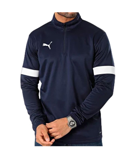 T-shirt Football de Puma individualRISE 1/4 Z Navy Homme