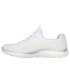 Chaussures Skechers Summits-Artistry Chi Femme Maille blanche/bordure argentée et grise
