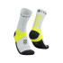 Chaussettes de Trail Compressport Ultra V2.0 Blanc/Noir/Jaune