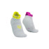 Chaussettes de Running Compressport Pro Racing v4.0 Run Low Blanc/Jaune/Rose