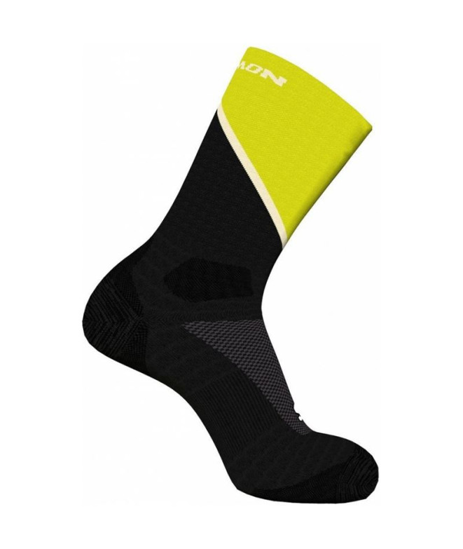 Chaussettes de Trail Salomon Pulse Crew Noir/Jaune