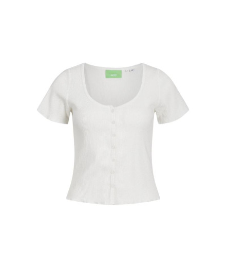 T-shirt Jack & Jones Jxlucinda Str Ss Tee Jrs Blanc