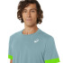 T-shirt de Tennis ASICS Court Ss Top Homme Aqua/Lime