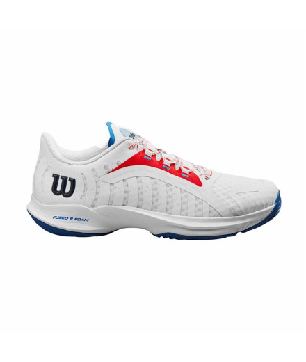 Chaussures Pádel Wilson Homme de Hurakn Pro Blanc/Rouge/Bleu