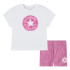 Ensemble Converse Chuck Patche & Biker S Fille Oops Pink