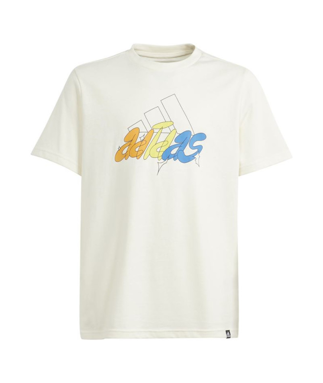 T-shirt adidas Gfx Illustré Enfant Blanc