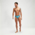 Maillot de bain de Natation Speedo Allover Digital 7Cm Brief Homme Black/Cobalt print