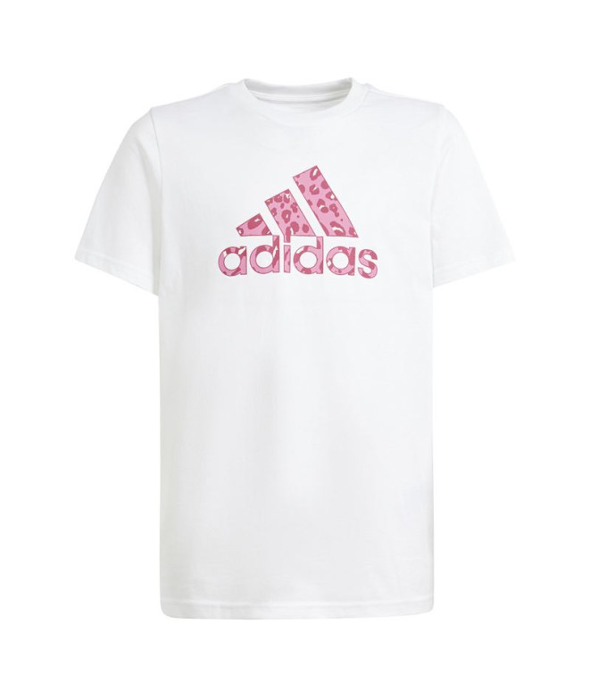 T-shirt adidas G Animal Fille Blanc