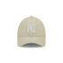 Casquette New Era New York Yankees League Essential Beige 9FORTY Femme