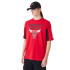 T-shirt New Era Panneau surdimensionné NBA Chicago Bulls Rouge Homme