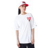 T-shirt New Era Nba Script Oversized Chicago Bulls Blanc Unisexe