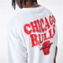 T-shirt New Era Nba Script Oversized Chicago Bulls Blanc Unisexe
