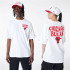T-shirt New Era Nba Script Oversized Chicago Bulls Blanc Unisexe