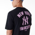 T-shirt New Era Mlb Wordmark Oversized New York Yankees Noir Homme