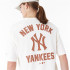 T-shirt New Era Mlb Wordmark Oversized New York Yankees Blanc Homme
