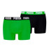 Slip de Puma Everyday Basic 2P Homme Vert/Noir