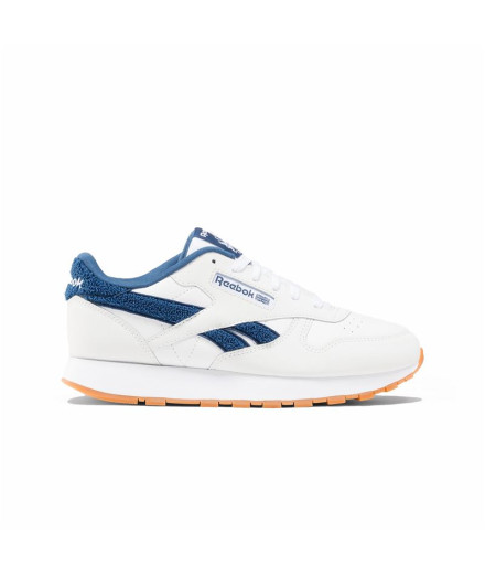 ChaussuresReebok Classic Cuir Enfant Blanc/Bleu