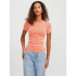 T-shirt Femme Jack & Jones Jxfrankie Wash Ss Coral