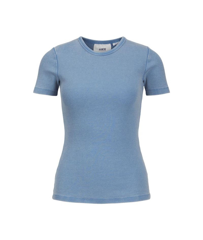 T-shirt Femme Jack & Jones Jxfrankie Wash Ss Blue