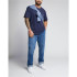 T-shirt Lee Ss Patch Logo Navy Homme