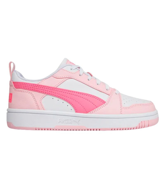 Chaussures Puma Rebound V6 White Fast Enfant