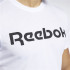 T-shirt Reebok Homme Série graphique Logo linéaire Blanc