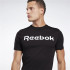 T-shirt Reebok Homme Série graphique Logo linéaire Noir