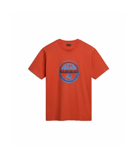 T-shirt Napapijri S-Bollo Ss 1 Orange Homme
