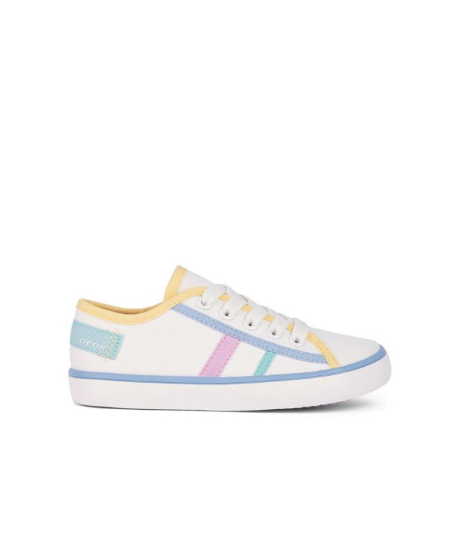 Chaussures Geox Gisli Fille Blanc/Jaune