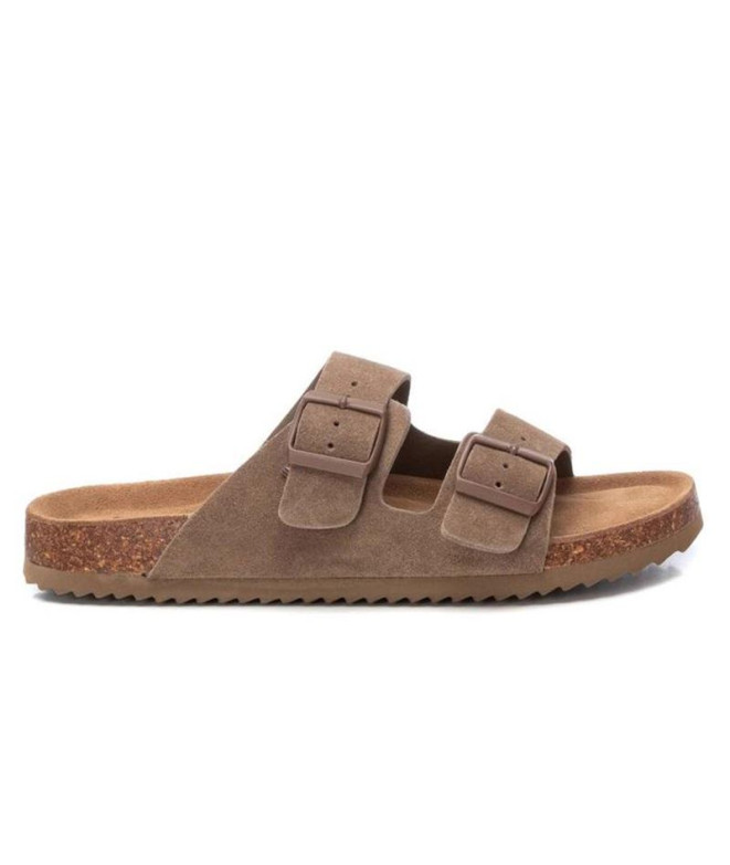 Tongs Homme XTI Cuir fendu Taupe