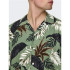 Chemise Only & Sons Regular Fit Cuban Collar Green Homme