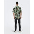 Chemise Only & Sons Regular Fit Cuban Collar Green Homme