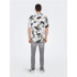 Chemise Only & Sons Coupe Régulière Col Cubain Blanc Homme