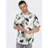 Chemise Only & Sons Coupe Régulière Col Cubain Blanc Homme