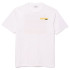 T-shirt Lacoste Cols Roules Homme Blanc