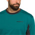 T-shirt de Montagne Trangoworld Ritsem Homme Vert/Noir