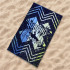 Serviette Secaneta 100X170 Jacquard Velours Surfme Marino