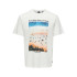 T-shirt Only & Sons Onskolton Reg Beach Blanc Homme