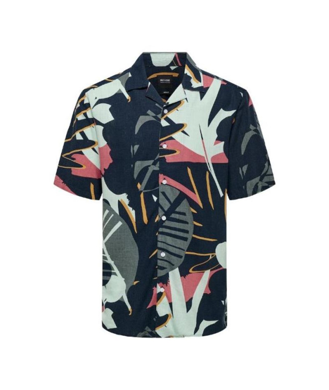 Chemise Only & Sons Onsbertil Reg Visc Linen...