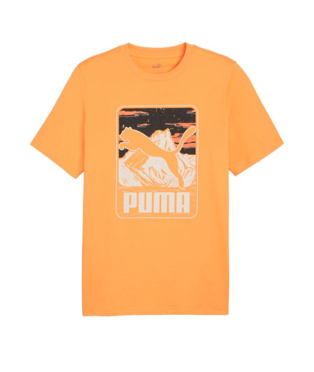 T-shirt Homme Puma Graphics Mountain e Clementine Orange