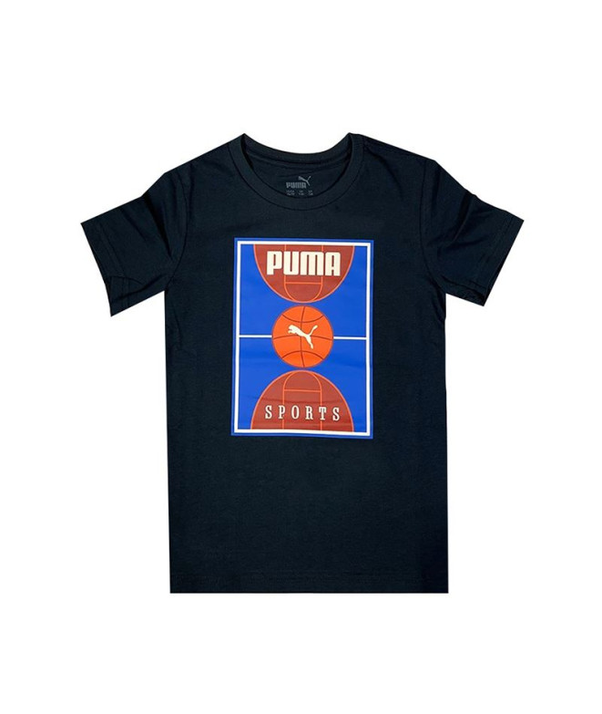 T-shirt Enfant Puma Bppo Basket Blank Ba Dark Blue