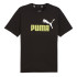 T-shirt Puma Essentials + 2 Col Noir jaunâtre Homme