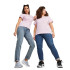 T-shirt Puma Essentials + Broderie Lilas Femme