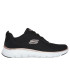 Chaussures Skechers Femme Flex Appeal 5.0 Maille noire/bordures or rose