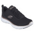 Chaussures Skechers Femme Flex Appeal 5.0 Maille noire/bordures or rose