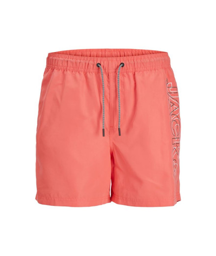 Maillot de bain Enfant Jack & Jones Double Logo Corail