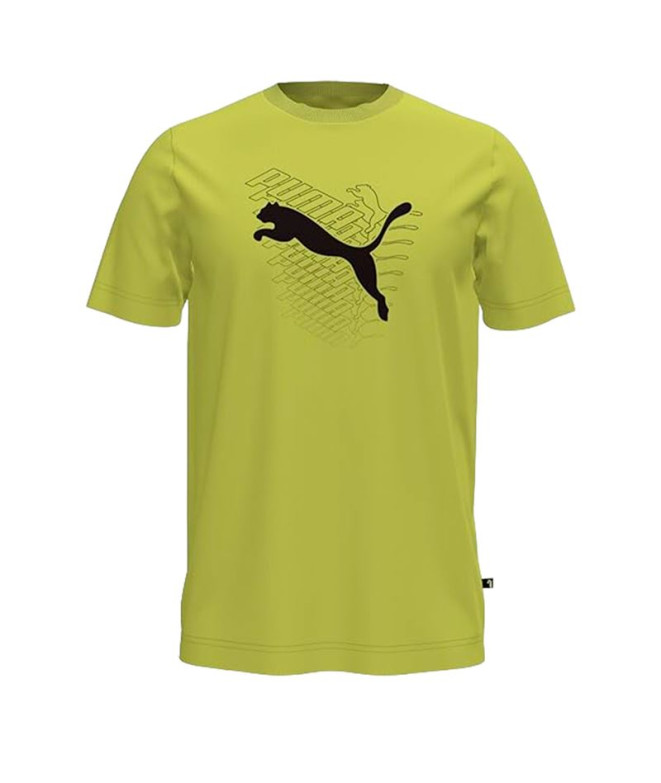 T-shirt Puma Graphics Cat Yellow Homme