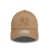 Casquette New Era New York Yankees League Essential Light Beige 9FORTY Femme